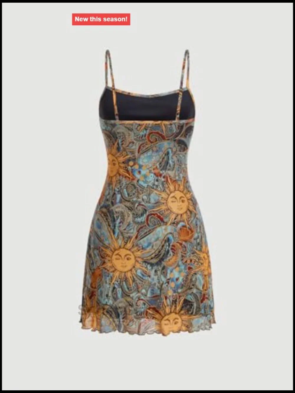 Women's Satin Cowl Neck Spaghetti Strap Mini Summer Dress - Picture 3 of 6